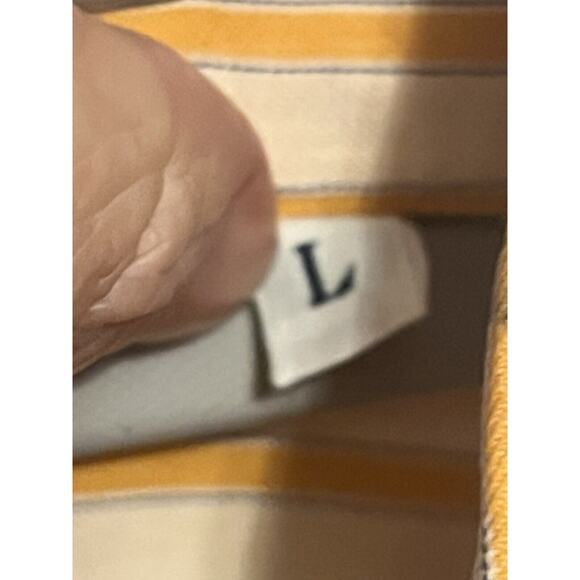 Tincati Milano Striped Dress Shirt •L• Premium Cotton Italy Orange Button Down - Picture 9 of 9